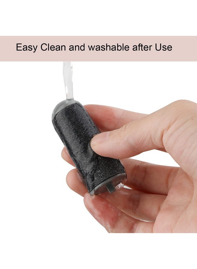 5 Pack Black Coarse Replacement Roller Refills Compatible With Finishing Touch Flawless Pedi Electric Tool File Include A Cleaning Brush