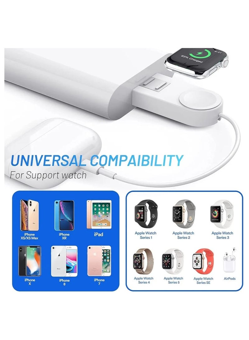 Portable Watch Charger for Apple 2-in-1 Wireless Usb Charging Cable Cord Compatible with Apple Watch Iwatch Charger Series 6/se/5/4/3/2/1, for Iphone