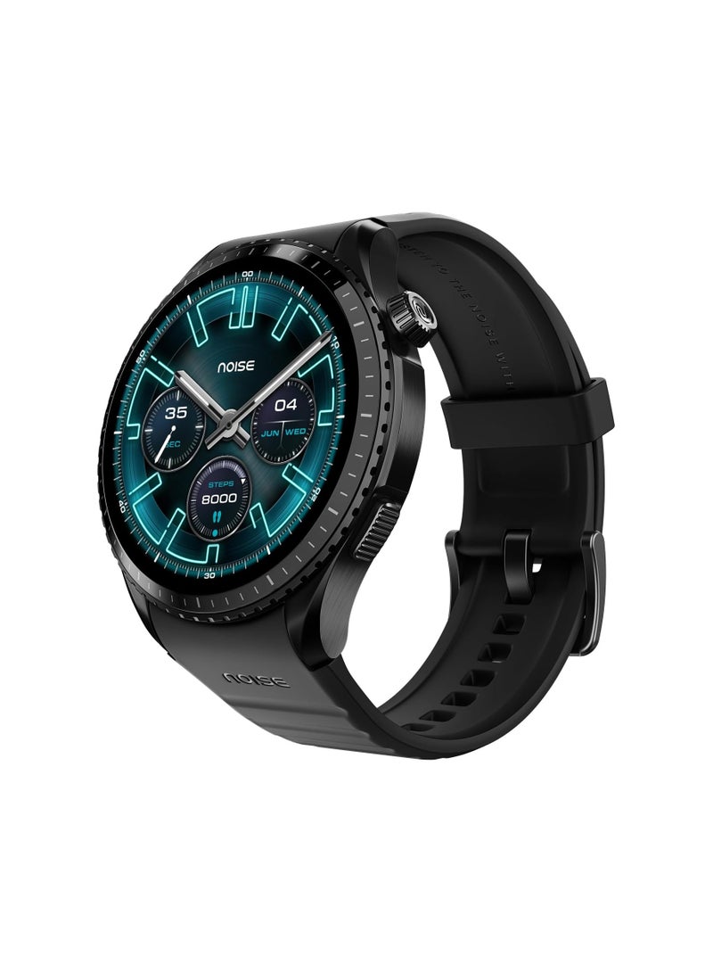 Noise Origin Smart Watch Smoothest UI Experience (New Nebula UI) & EN 1 Processor, 1.46” ApexVision AMOLED Display, Stainless Steel Build, Activity Tracker, Fast Charging (Jet Black)