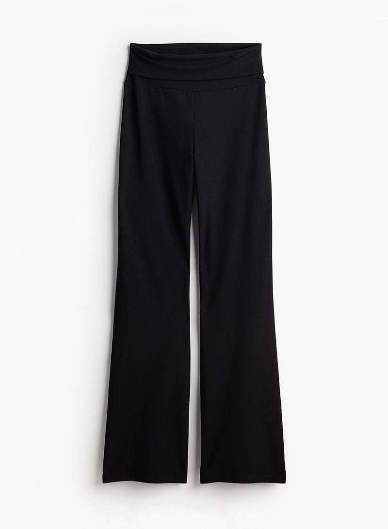 Flared Jersey Trousers