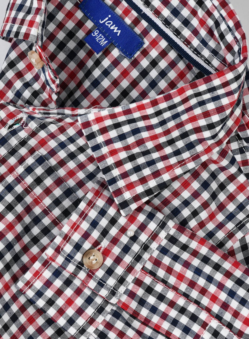 Boys' Multicolor Gingham Checkered Shirt