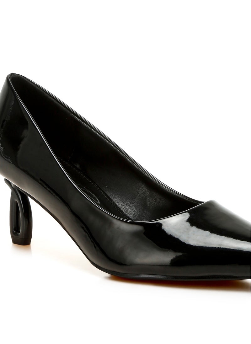 Pointed Toe Fantasy Heel Pumps in Black