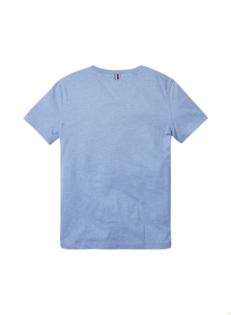 Boys's Essential Organic Cotton T-Shirt - Cotton, Blue