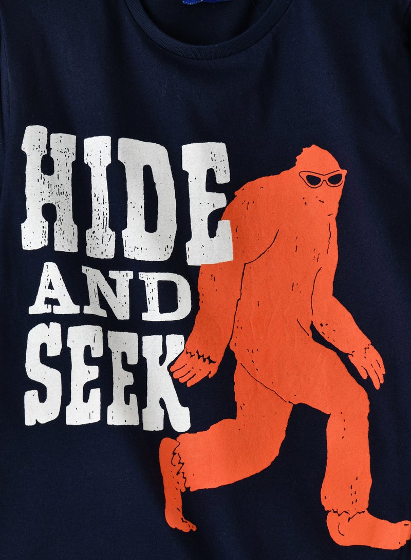 Boys Navy Hide and Seek T-Shirt