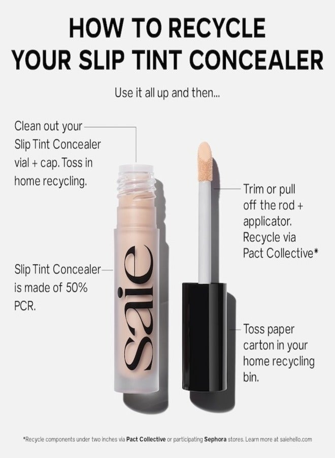 Saie  Slip Tint Total Radiant Concealer with Niacinamide , 6 - light with neutral undertones5ml - Brightening & Hydrating Finish