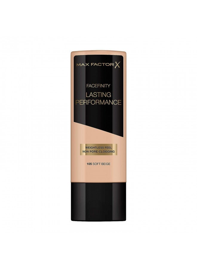 Max Factor Long Lasting Performance Foundation, No.105 Soft Beige, 1.1 Ounce