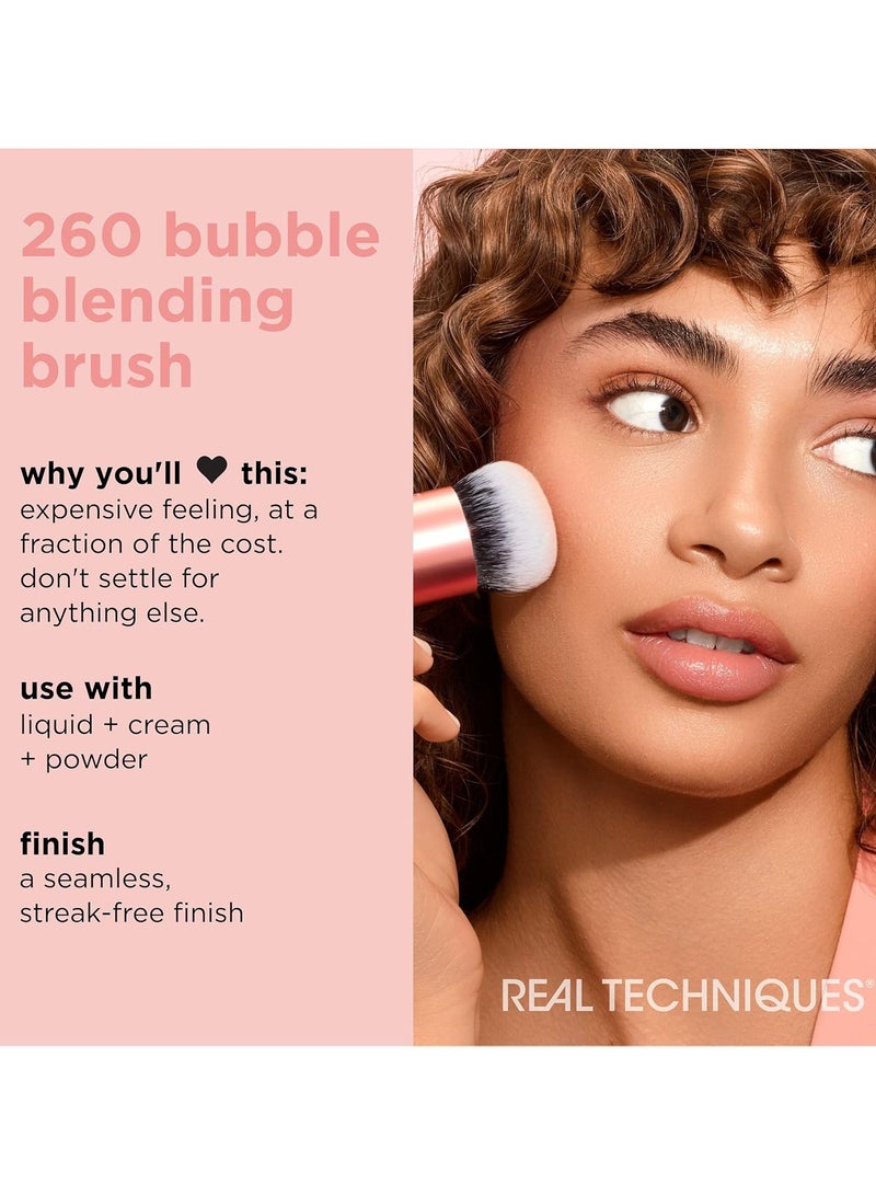 Bubble Blending Makeup Brush Multipurpose Face Brush for Liquid, Cream, & Powder Products, Unique Bubble Brush Head, Synthetic Bristles, Vegan & Cruelty Free 1 Count Orange