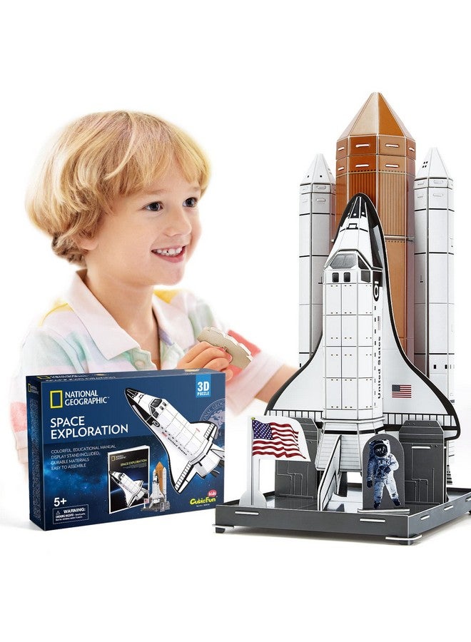 3D Puzzles For Kids Ages 3 5 4 8 National Geographic Nasa Space Shuttle Rocket Ship Space Toys For Kids 3 5 Space Toys For Boys 5 8 Space Exploration With Booklet Toys For 5 Year Old Boys Girls