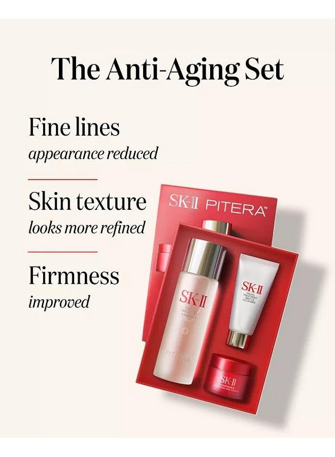 Pitera 3Piece Set (Cleanser 0.7 Oz + Essence 2.5 Oz + Advanced Airy Cream 0.5 Oz)