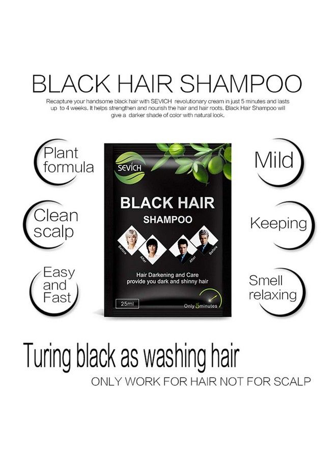 Black Hair Shampoo Instantly Black Hair Dye Natural Ingredients Hair Shampoo Hair Strength Repair Conditioner 5 Minutes Grey Cover