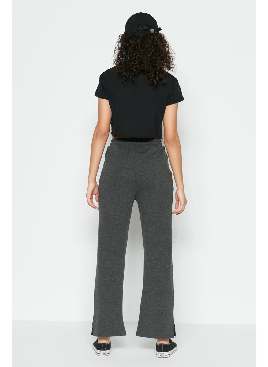 Slit Flared Sweatpants 741 Anthracite