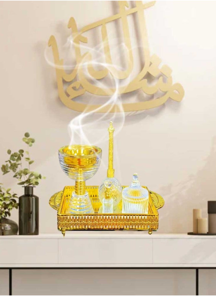 Elegant Design Incense Burner Set Arabic Oud Holder for Home and Office Fragrance