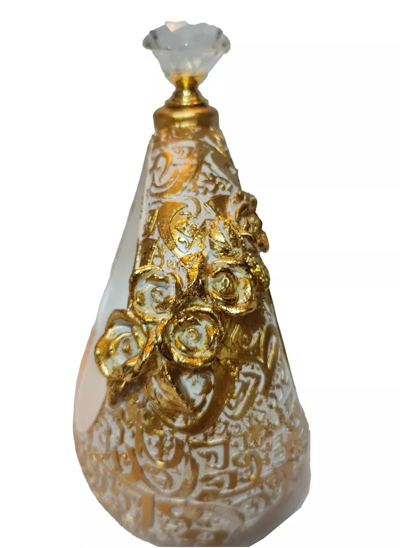 Ceramic Incense Burner Mabkhara – Stylish White & Gold Design