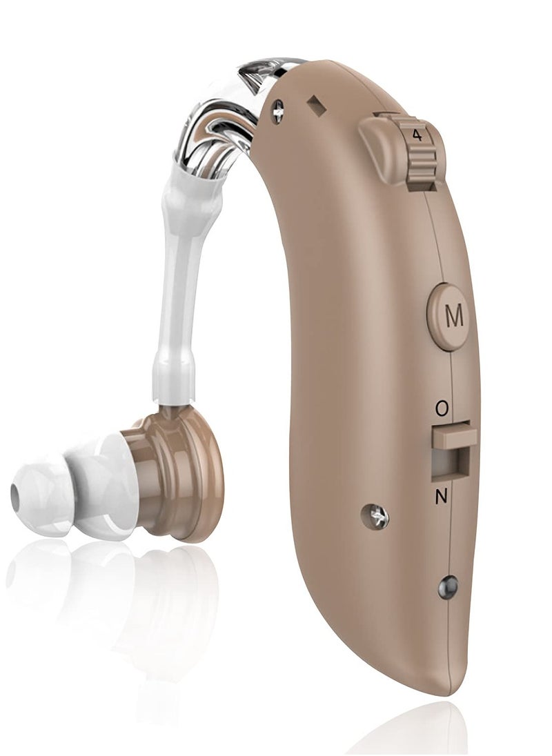 Hearing Aid USB Rechargeable Sound Amplifier with 4 Sizes of Ear Tips (Skin Color)