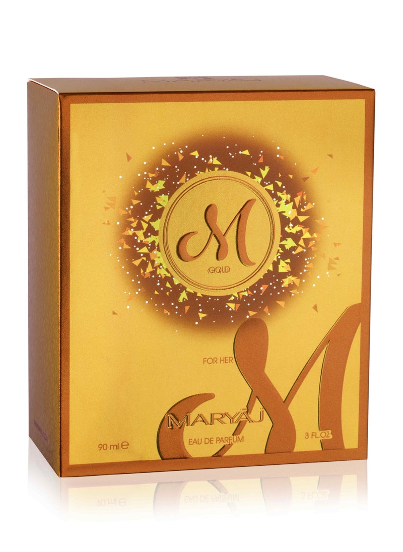 M Gold Eau De Parfum for Women, 90 ml