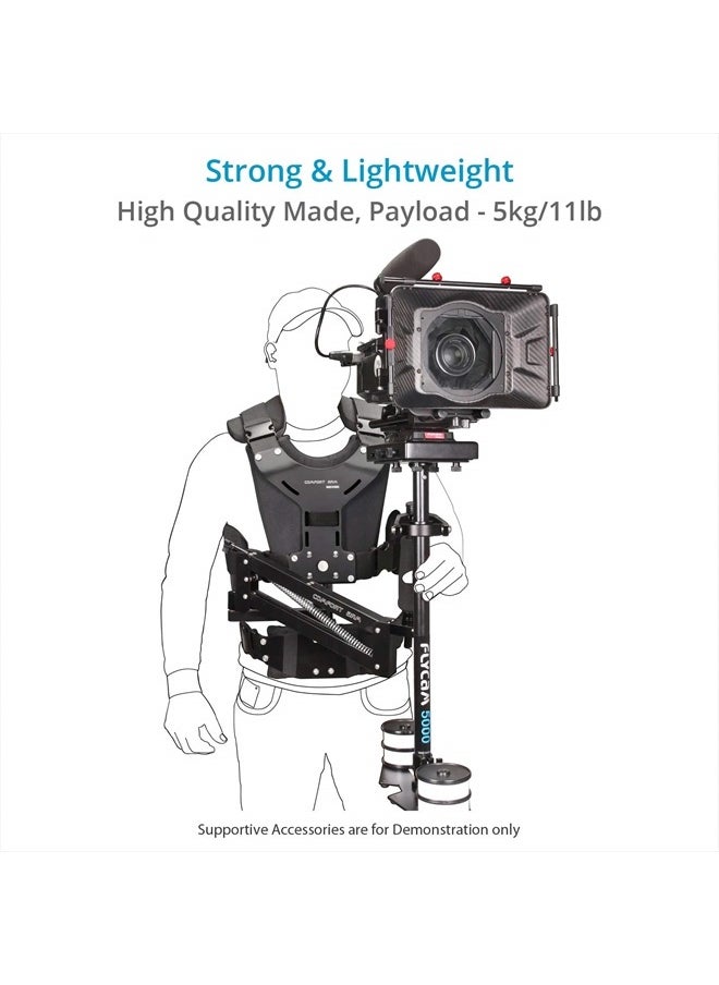 Comfort Stabilizing Arm & Vest for Flycam 5000/ 3000/DSLR Nano Handheld Camera Video Steadycam Stabilizer up to 5kg | Stabilization Body Mount System for camcorders Stabilization (CMFT-AV)