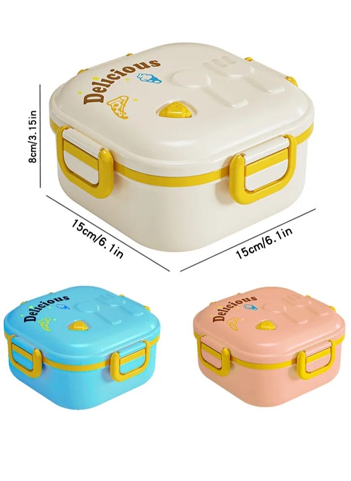 Portable Lunch Box With Compartment Microwave Lunch Box With Fork And Spoon Picnic Bento Box For Kids Fresh Food Box For School Office