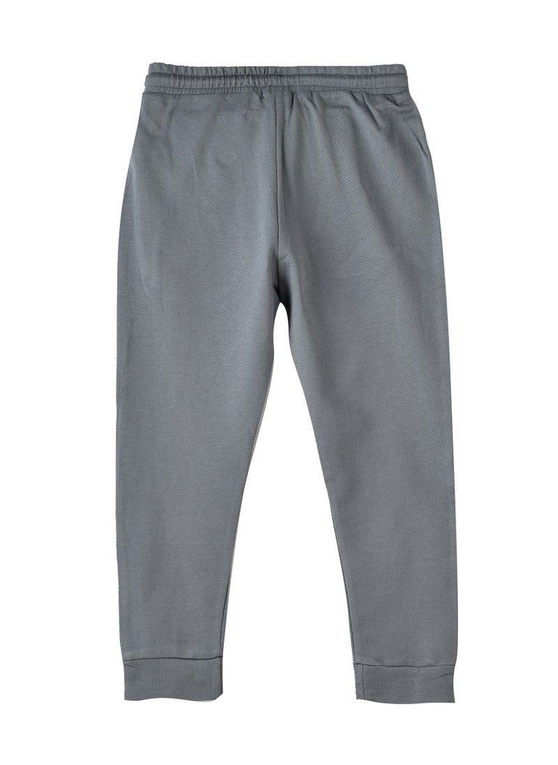 Boys Grey Jogger Pants with Side Tape Detail