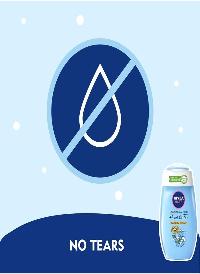 NIVEA Baby Head-to-Toe Bath & Shampoo with Calendula Extract 200ml