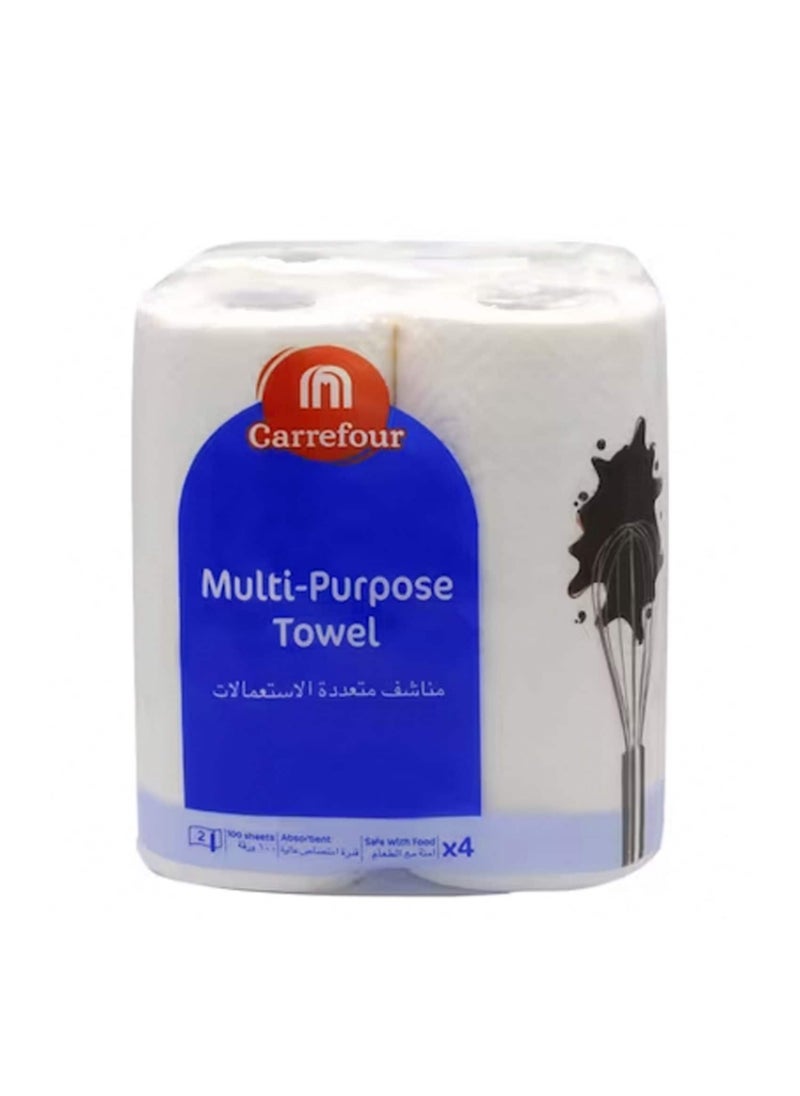 2 Ply Multi-Purpose Kitchen Towel White 12 Rolls