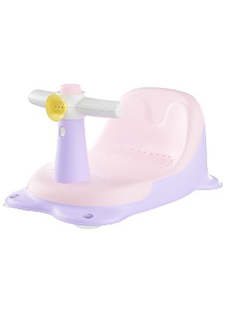 Baby Bath Seat - Non-Slip and Comfortable Bath Chair, Ideal for Toddlers, Safe Suction Base, Ergonomic Design, Easy to Clean, Pink