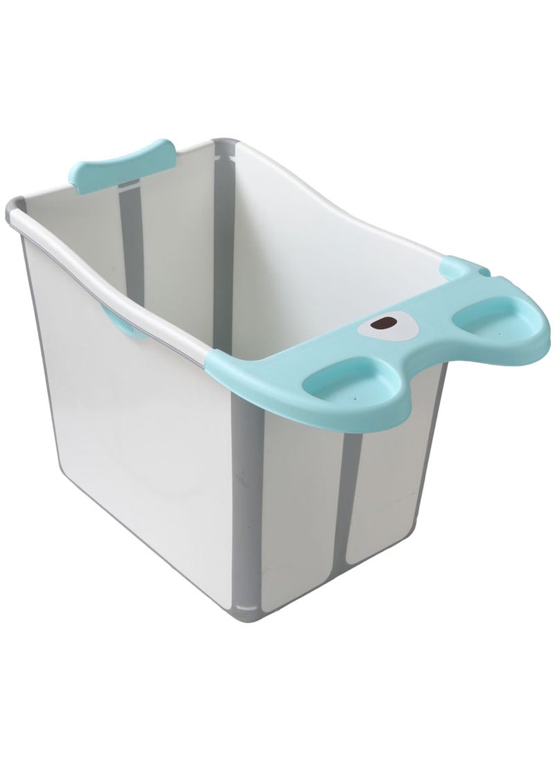 Baby Bath Tub - Foldable and Portable Design, Space-Saving, Easy to Carry, Durable & Lightweight for Baby Bathing, Newborn to Toddler, Blue