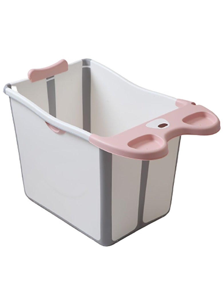 Baby Bath Tub - Foldable and Portable Design, Space-Saving, Easy to Carry, Durable & Lightweight for Baby Bathing, Newborn to Toddler, Pink