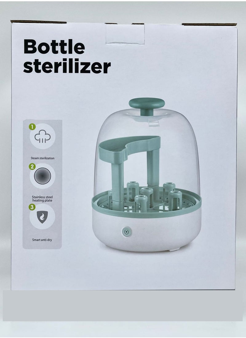 Large Capacity Double Layer Baby Bottle Steam Sterilizer Sanitizer For Baby Bottles, Pacifiers, Breast Pumps, Teething Toys, Large Capacity And 99.99% Cleaned In 8 Mins, 360 Degree High Temperature