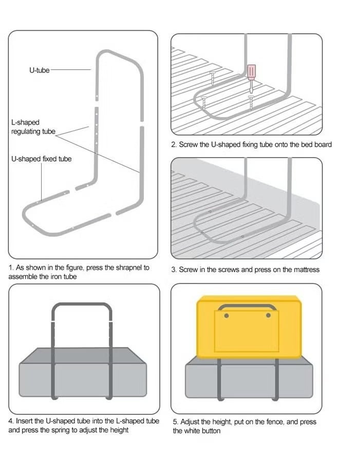 Ultrathick Baby Bed Rail Guard for Toddlers, Kids Safety Bed Fence Baby's Bedrail, Easy to Get in or Out of Bed with Mattress Support, Free Combination and Adjustable Height, 50cm, 1 Piece