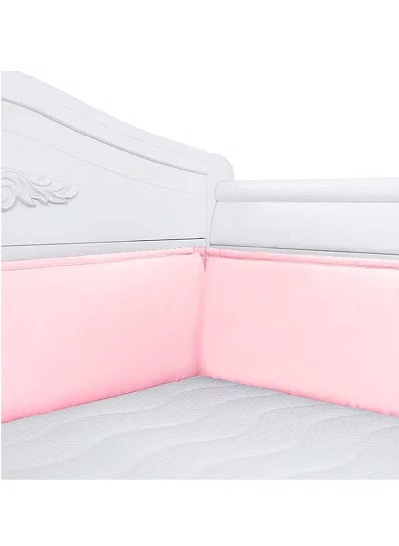 Baby Cot Bumper, Breathable Crib Bed Liner Bumper Set Cotton Crib-Liner 4PCS