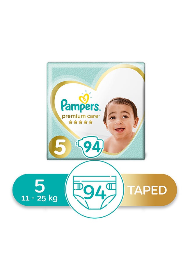 Pampers Premium Care Diapers, Junior, 11-25 Kg (94 diapers)