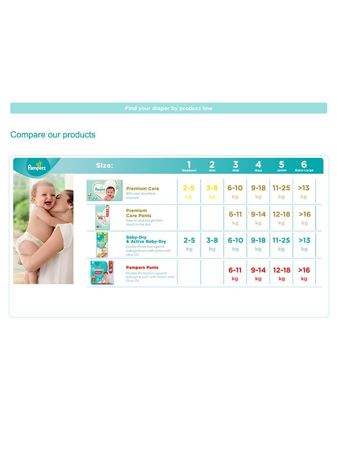 Pampers Premium Care Diapers, Junior, 11-25 Kg (94 diapers)