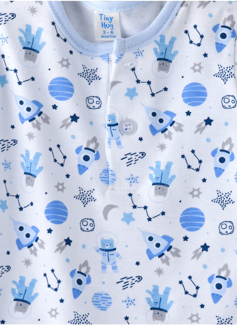 Baby Boys Astronaut Print Pajama Set