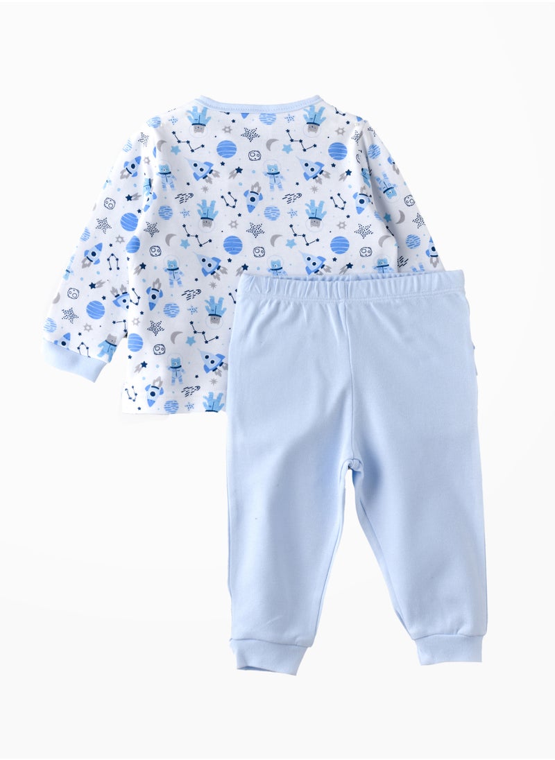 Baby Boys Astronaut Print Pajama Set