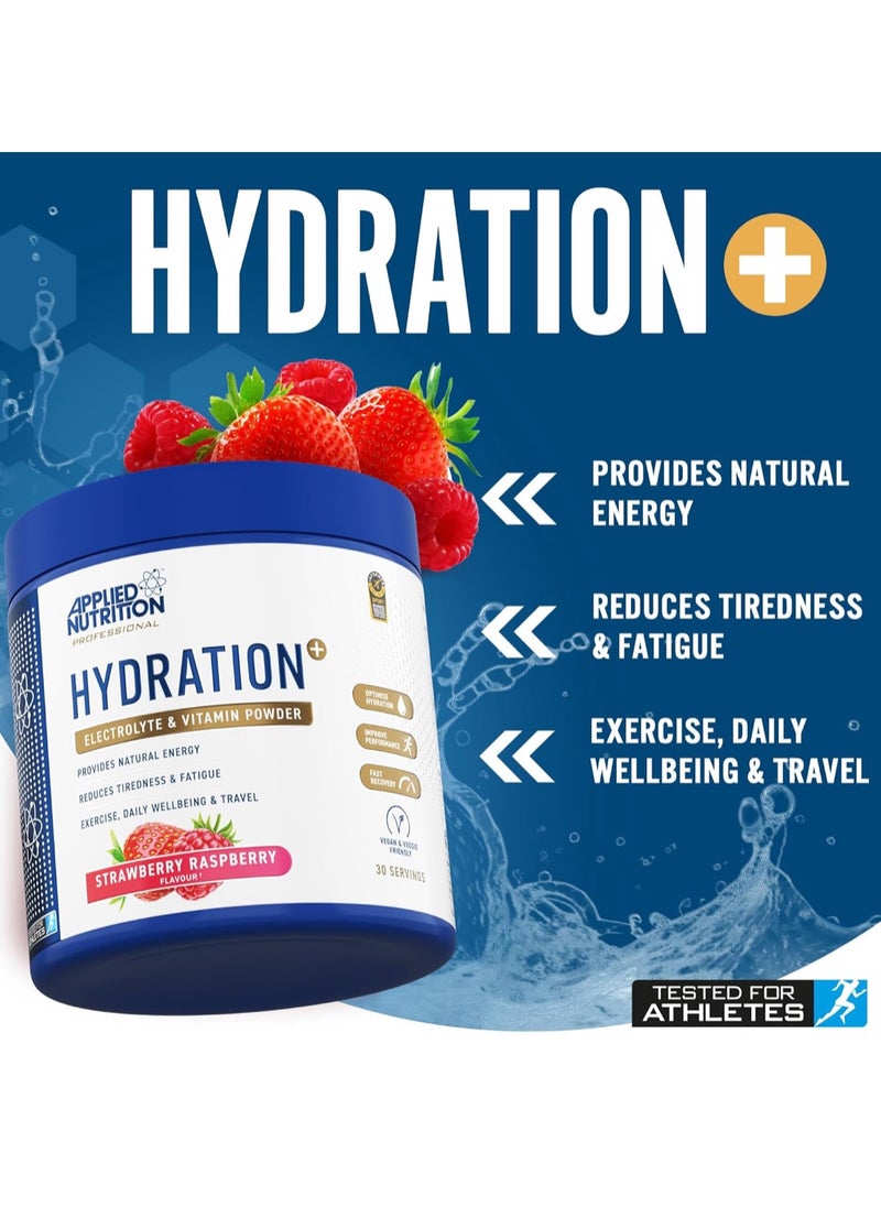 Hydration Electrolyte & Vitamin Powder, 240g, Blue Raspberry