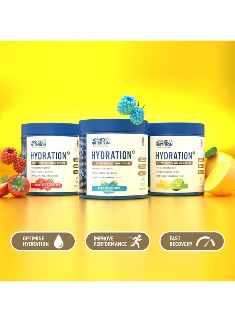 Hydration Electrolyte & Vitamin Powder, 240g, Strawberry Raspberry