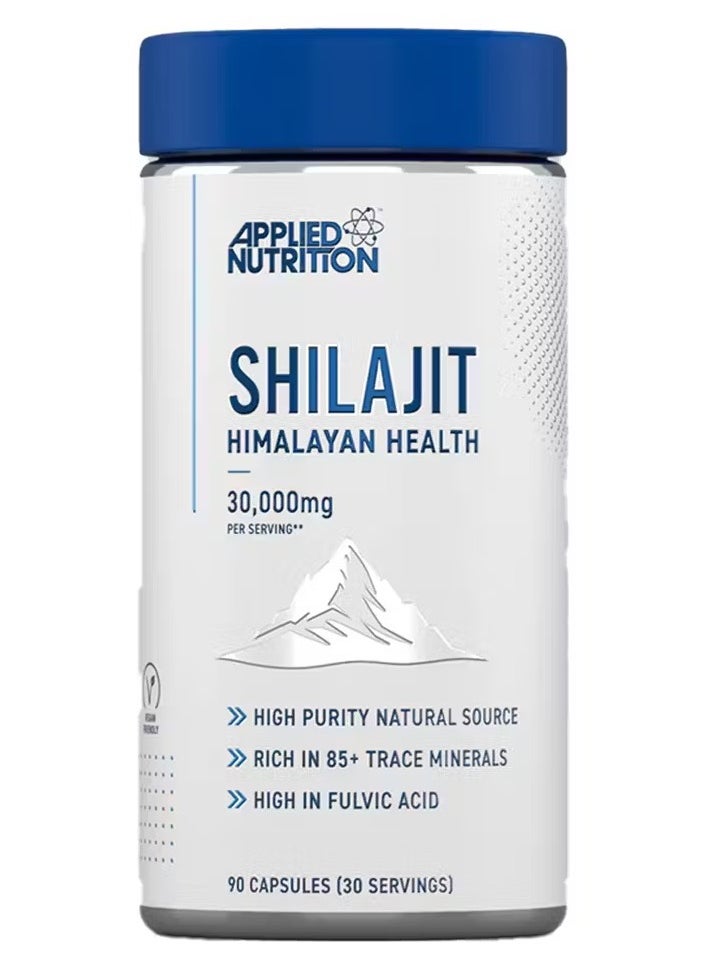 Shilajit Himalayan Health 30,000mg, Rich In 85+ Trace Minerals, 90 Capsules