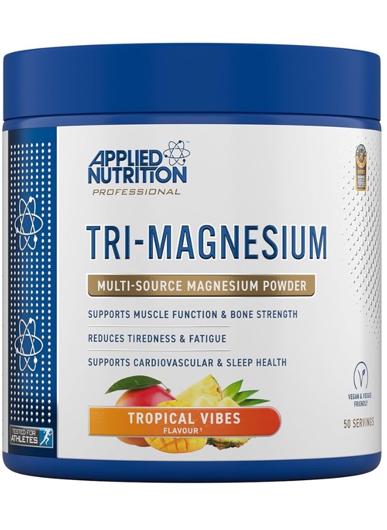 Tri-Magnesium Multi-Source Manesium Powder 200g, 50 Servings, Tropical Vibes