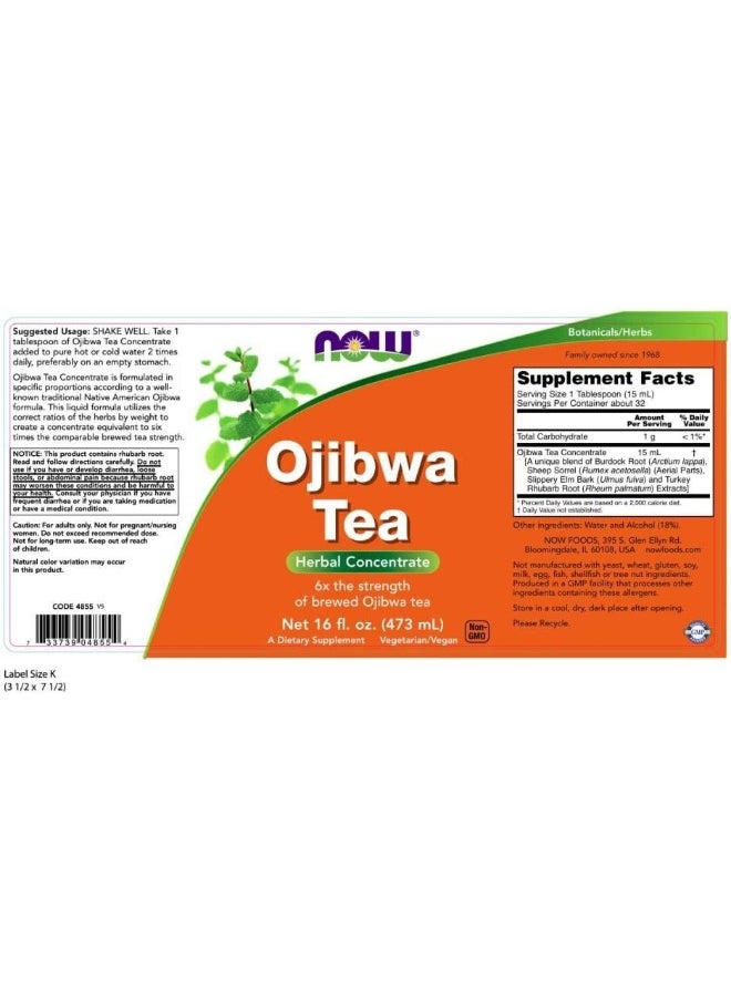 Now Foods - Ojibwa Tea Concentrate 16 Fl. Oz.