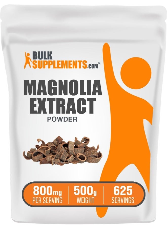 BulkSupplements.com Magnolia Extract Powder - Sleep Supplements for Adults - Herbal Rest - Anti Cortisol - Herb Extract - Sleep Herbs - Cortisol Lowering Supplement - Balance (500 Grams - 1.1 lbs)