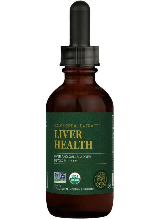 Global Healing Center Liver Health - Natural Vegan Liquid Drops Supplement