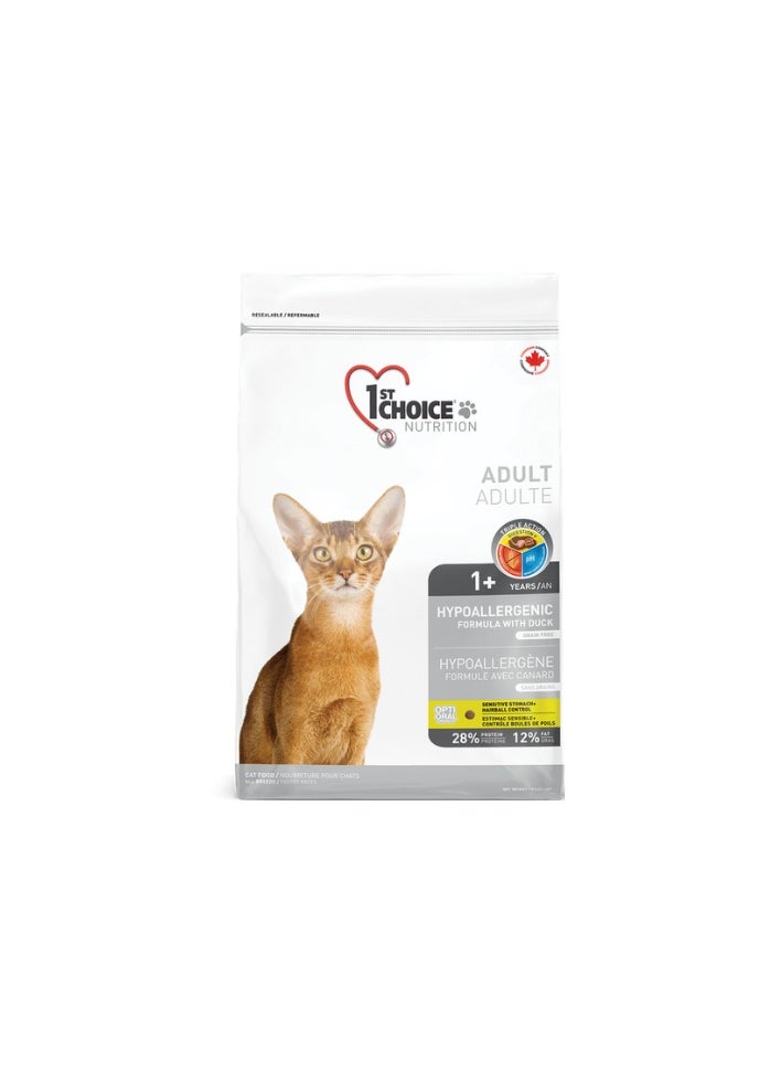 1st Choice Hypoallergenic Grain free Formula with duck (Adult) 2.72 Kg, 1st Choice cat food, Raw food for cats, High Protein Raw cat food, best cat food, nutritious cat food, cat food