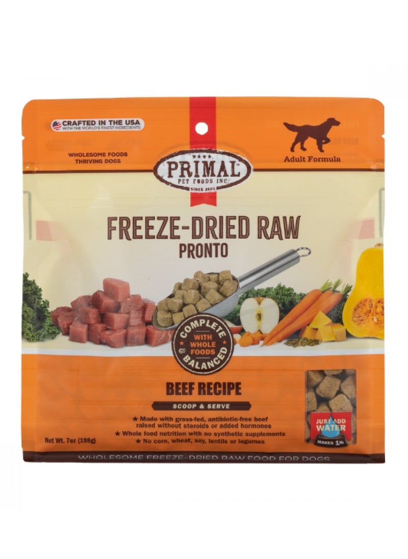 Primal Canine, Beef Pronto for dog – 7 oz-198g in 1Bag