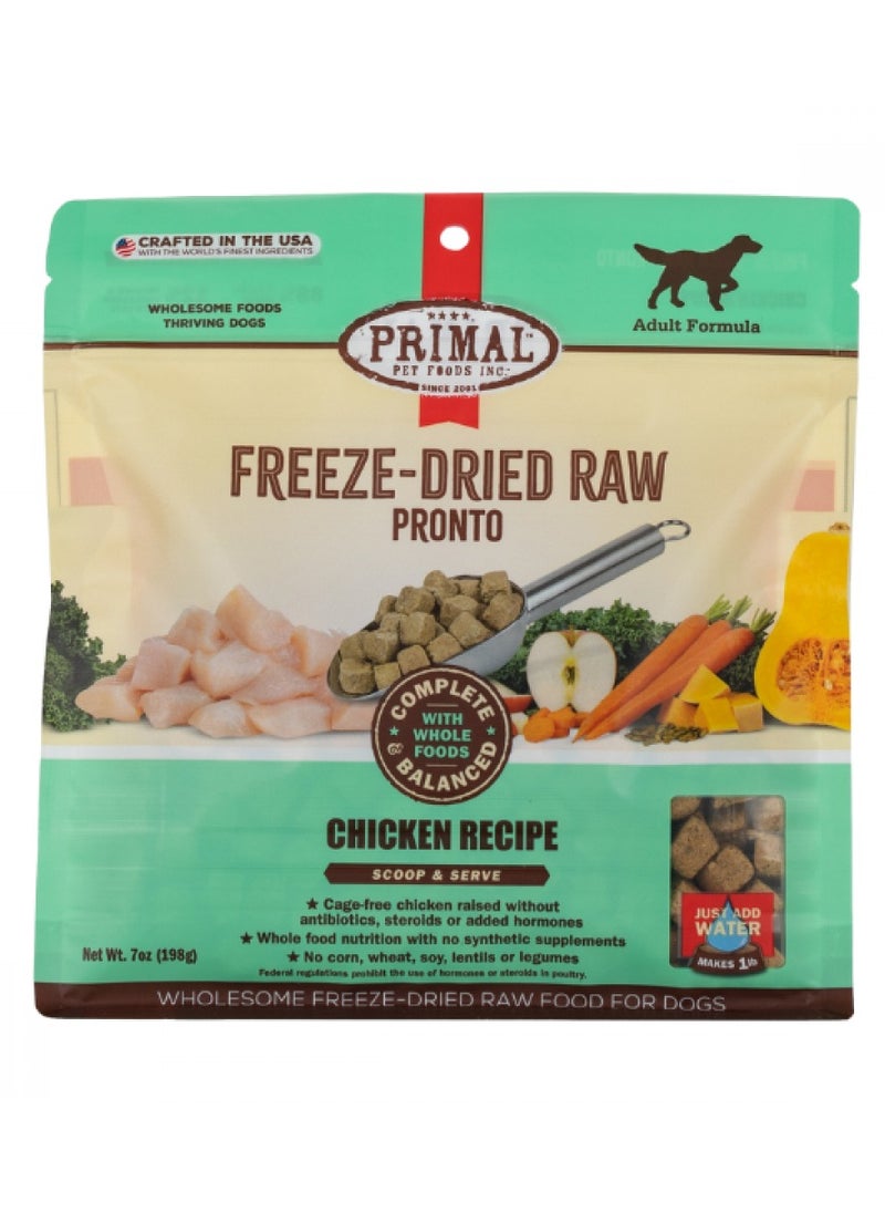 Primal, Canine Chicken Pronto for dog – 7 oz-198g in 1 Bag