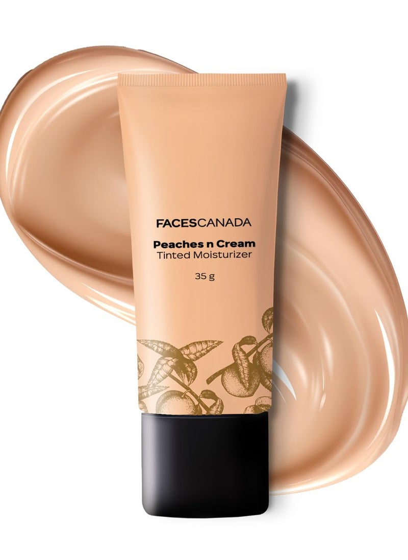 Peaches N Cream Tinted Moisturizer - Light 01, 35 g | Non Oily Lightweight Gel Formula