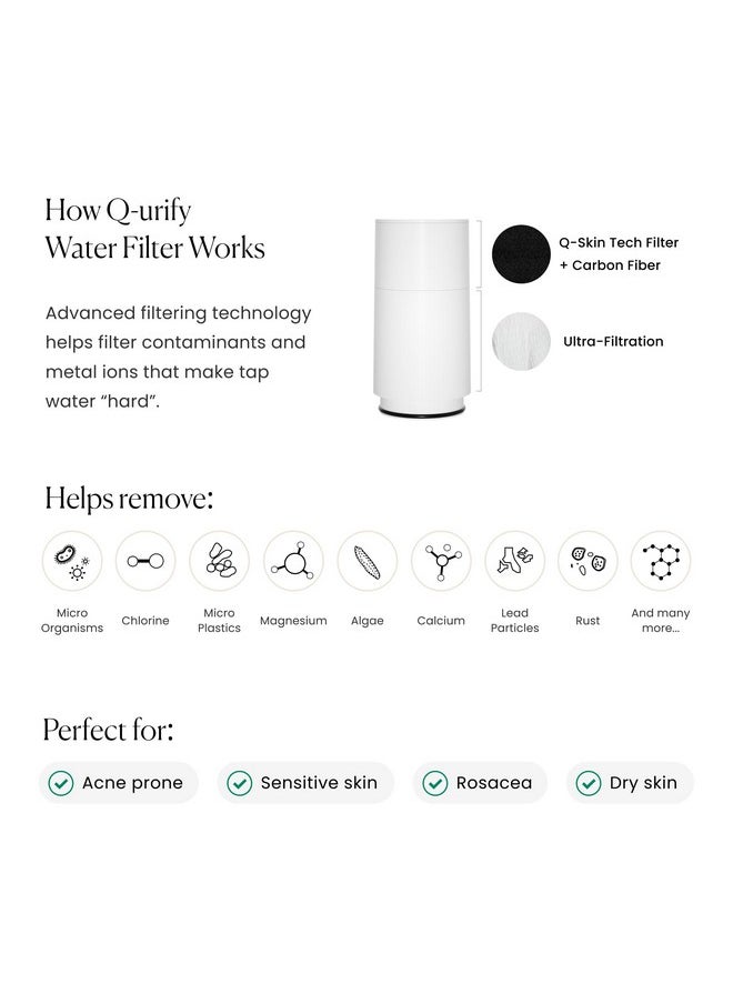 Skincare Qurify Water Ultrafiltration System Faucetmounted Filter For Skin Care Clearer Hydrated Skin On Tap Fits Most Standard Us Faucets