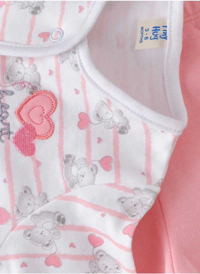 Baby Girls' Teddy Bear Print 2-Piece Pajama Set