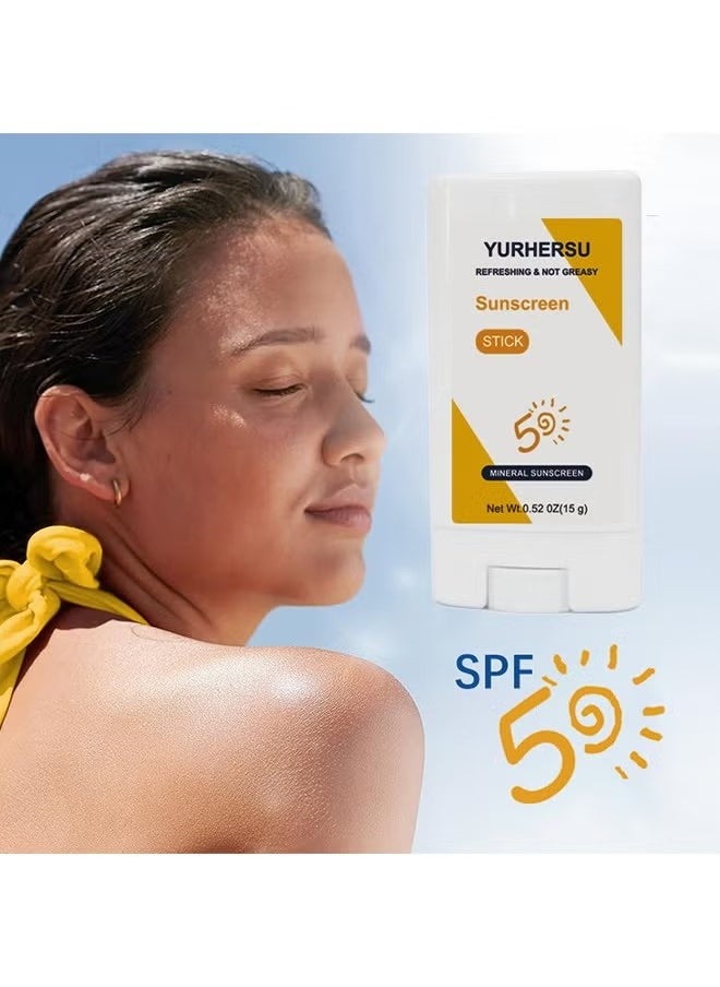 Sunscreen Stick, Relief Sun Organic Sunscreen SPF50 , Moisturizing Sunscreen, Breathable, Refreshing, Easy To Apply Sunscreen Stick