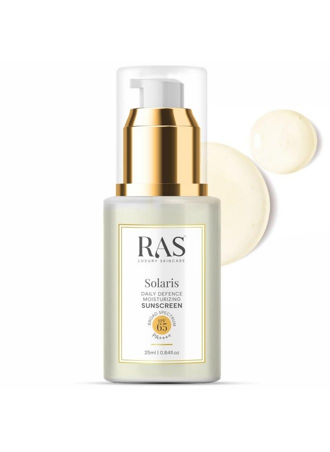 Solaris Daily Defence Sunscreen Spf 65 Pa+++ Protects From Uv Damage 25Ml