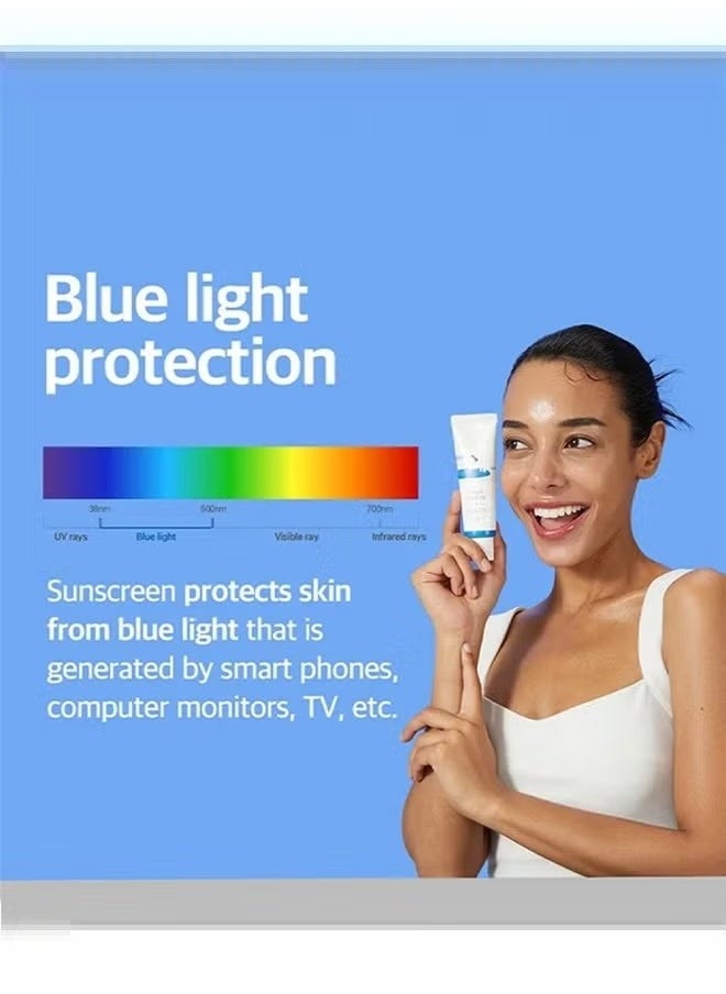 Birch Juice Moisturizing Sun Cream,SPF50+ Whiening Sunscreen,Brightening & Refreshing UV Protector,Waterproof Strong Hydrating Cream For Women Men 50ml